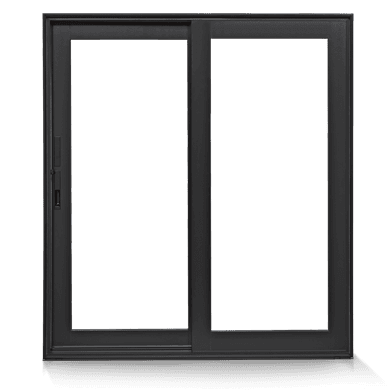 andersen black framed gliding patio door