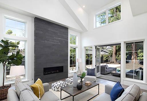 Interior of white home with white Andersen Windows.