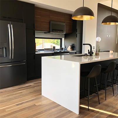 Modern Kitchen with Window as Backsplash