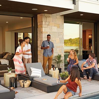 Andersen doors opening up patio for indoor/outdoor entertaining