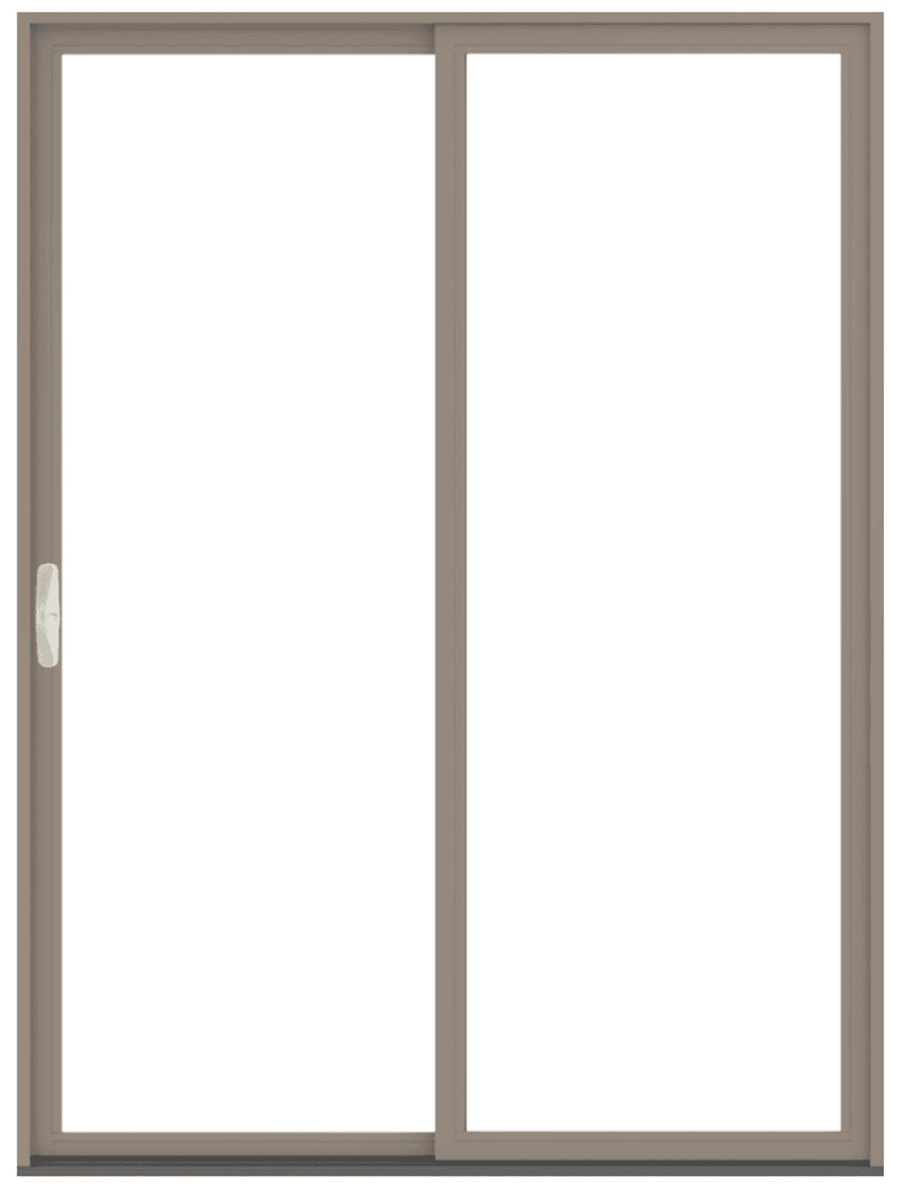 exterior andersen gliding patio door with sandtone trim