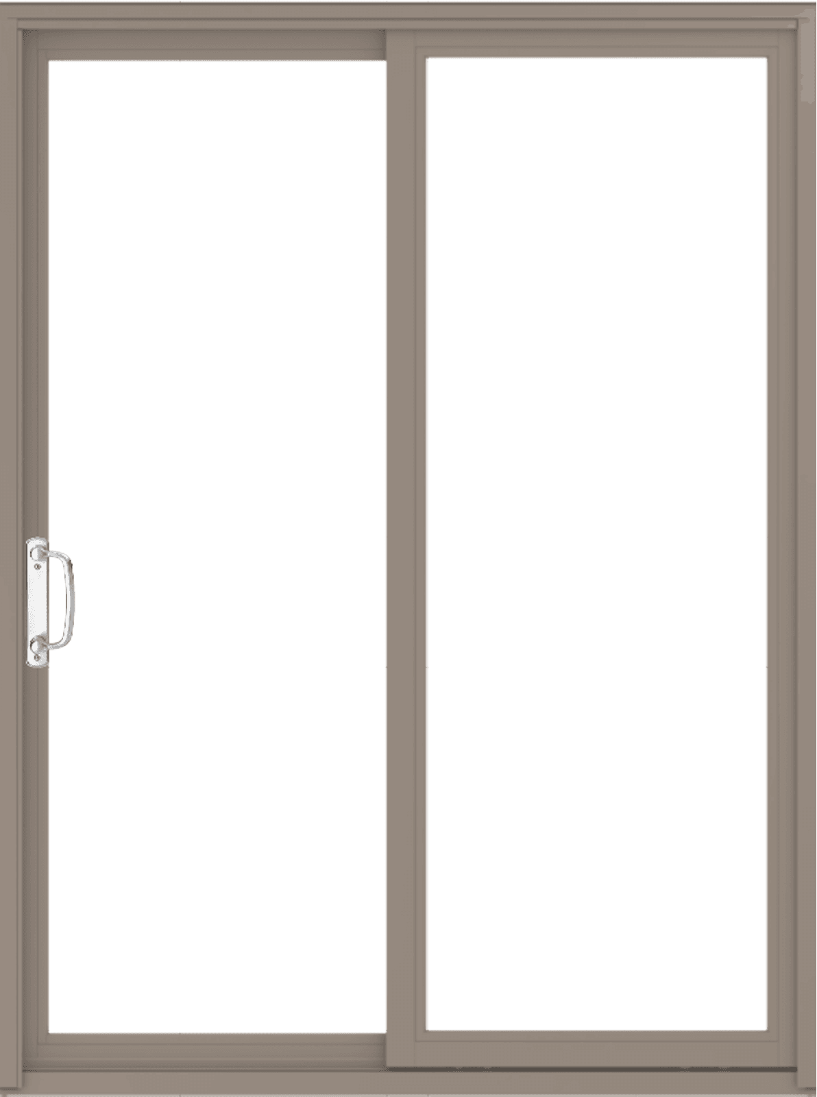 Narroline exterior patio door in color sandtone