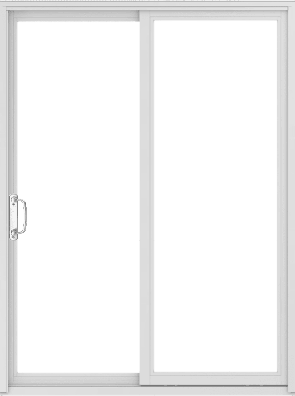 Narroline exterior patio door in color white