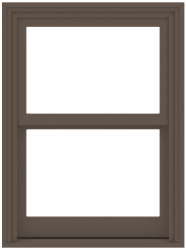 a series double hung window in color terratone