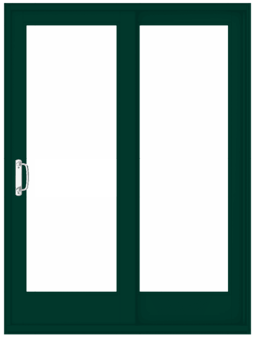 a series gliding patio andersen door in forest green