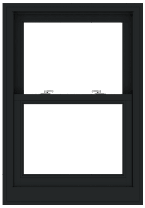 andersen e series double-hung window with black trim