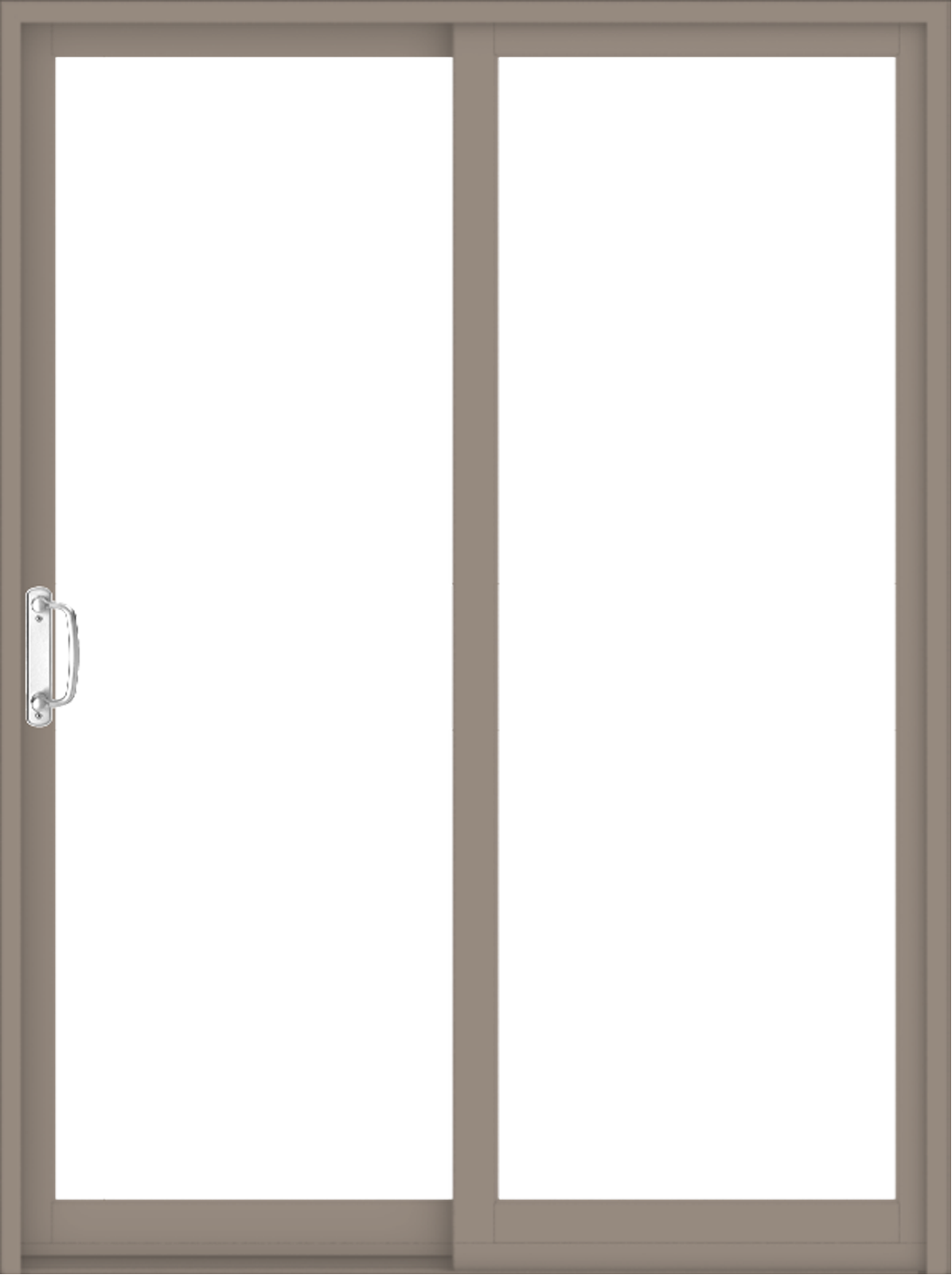 andersen e series gliding patio door with sandtone trim