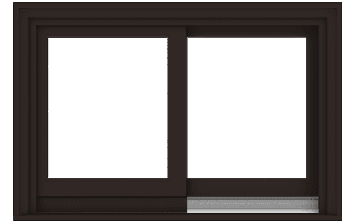 andersen e series gliding window with dark bronze trim